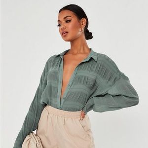 Sheer oversized shirt